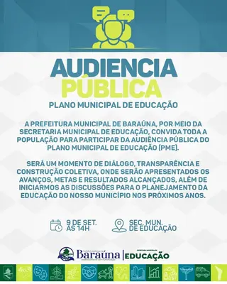 📚 A Educação de Baraúna é construída com a participação de todos!