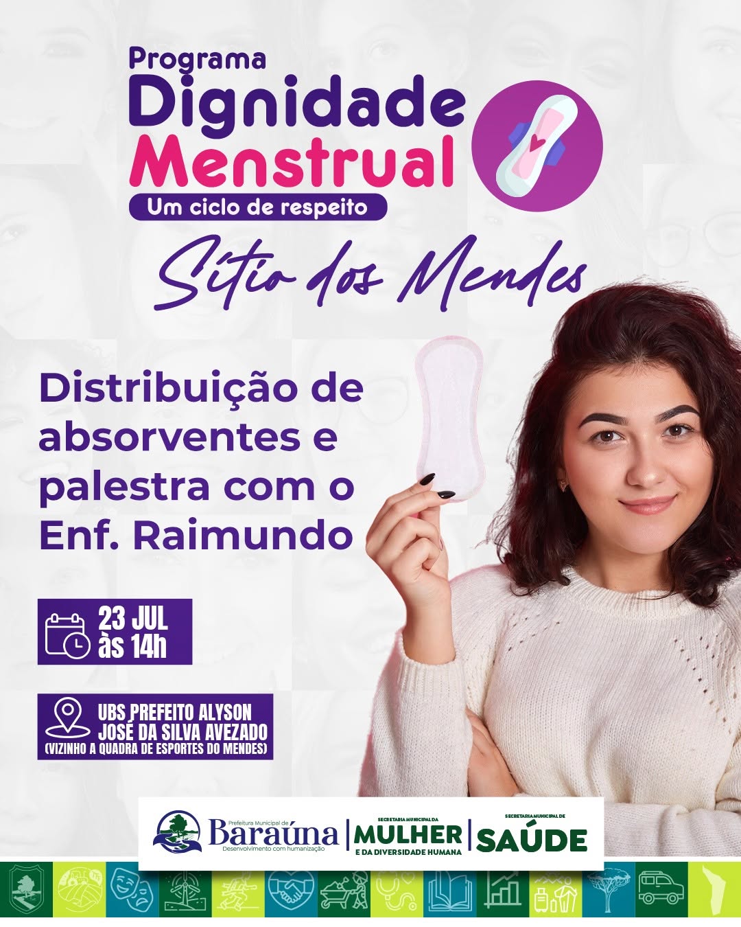 🌸 Programa Dignidade Menstrual no Sítio do Mendes