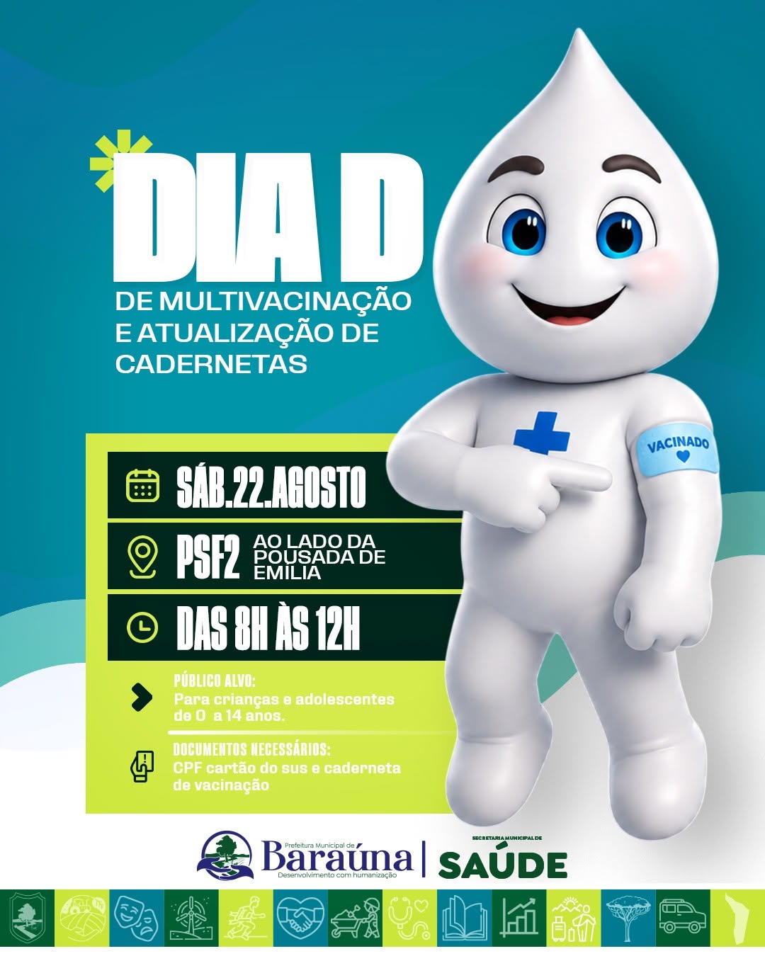 💉 Dia D de Multivacinação em Baraúna! 💙