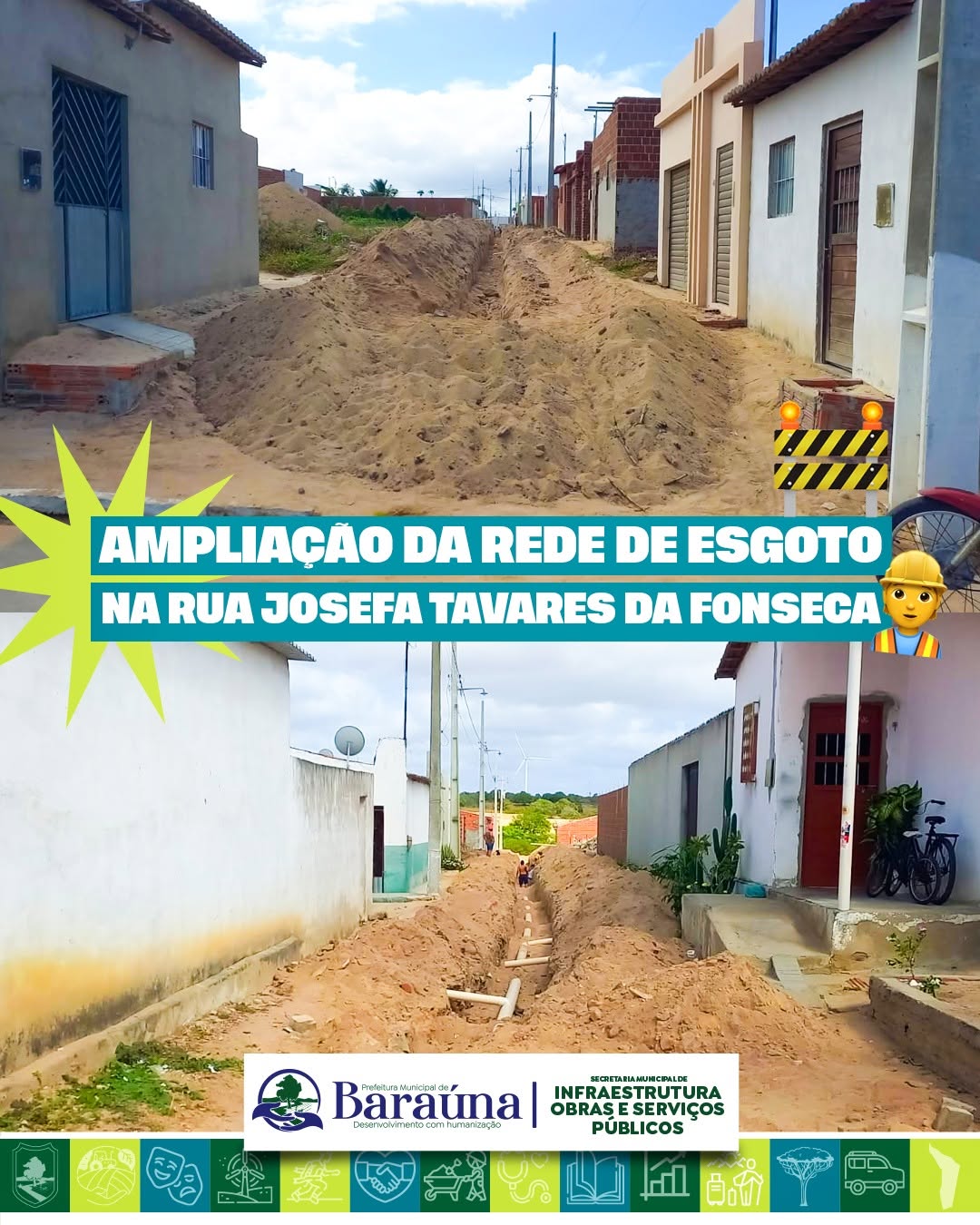 🚧 A Prefeitura Municipal de Baraúna, por meio da Secretaria Municipal de Infraestrutur...