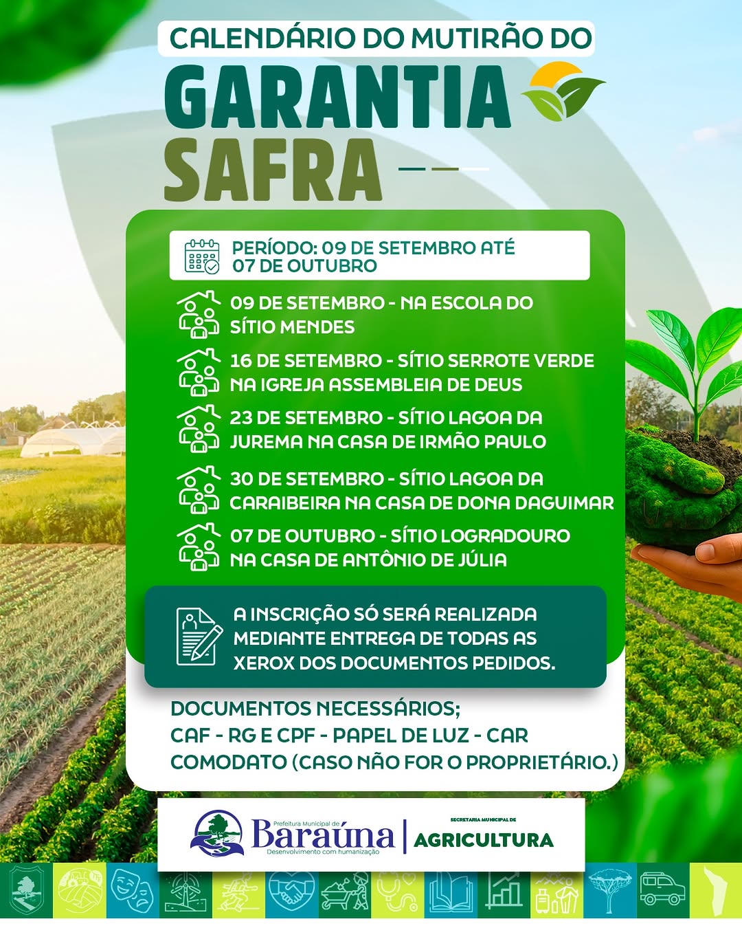 🌱 MUTIRÃO DO GARANTIA-SAFRA!