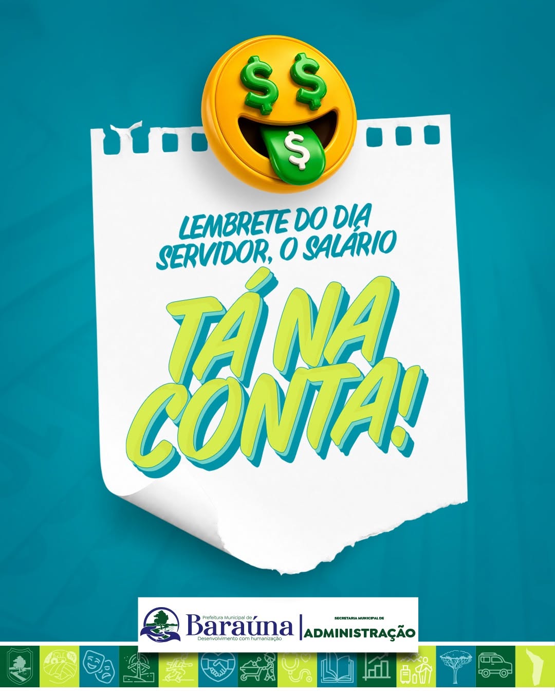 O salário referente ao mês de agosto já está na conta! 🤑