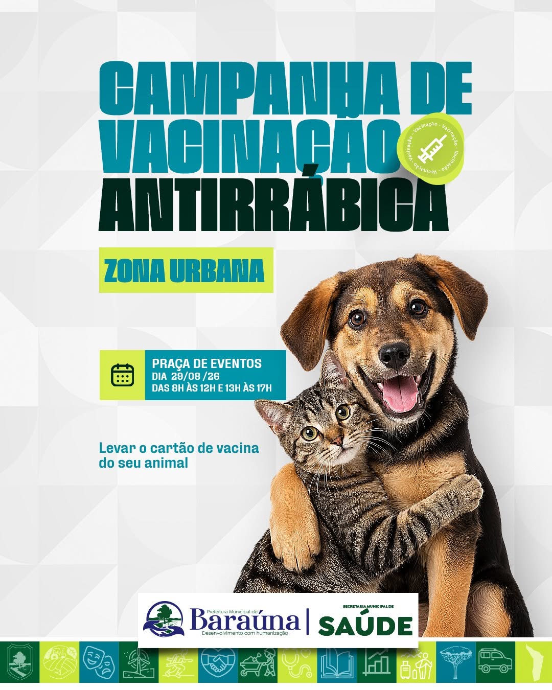 🐾 DIA D DE VACINAÇÃO CONTRA A RAIVA ANIMAL 🐶🐱