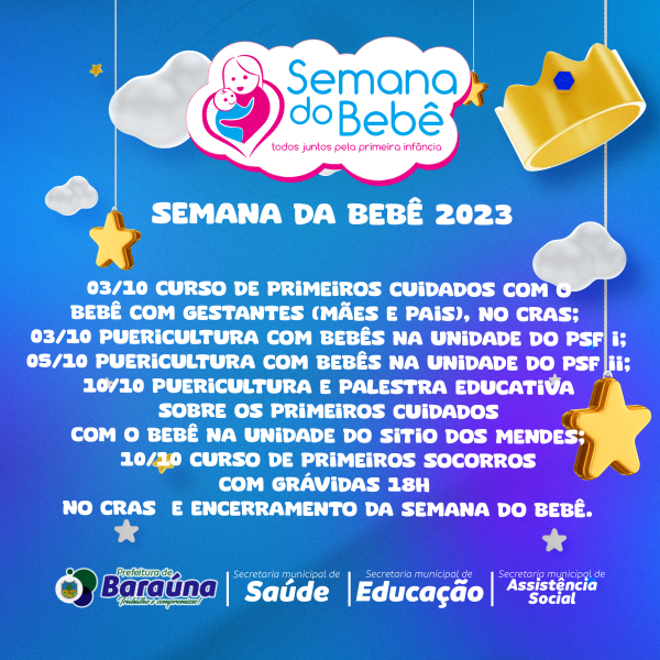 Semana do Bebê Secretaria de Saúde