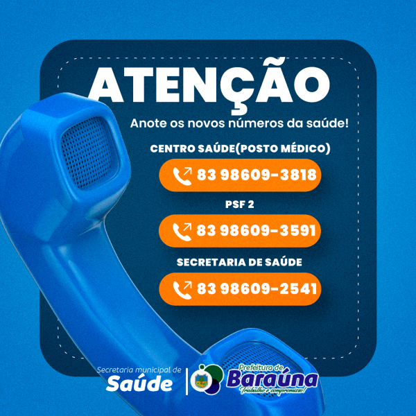 Novos telefones da Saúde