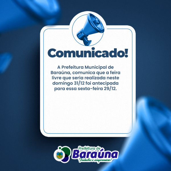 Comunicado feira livre