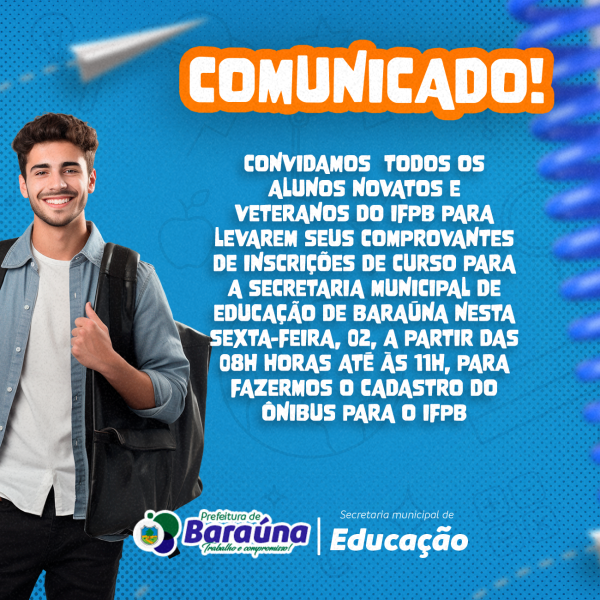 Comunicado transporte IFPB