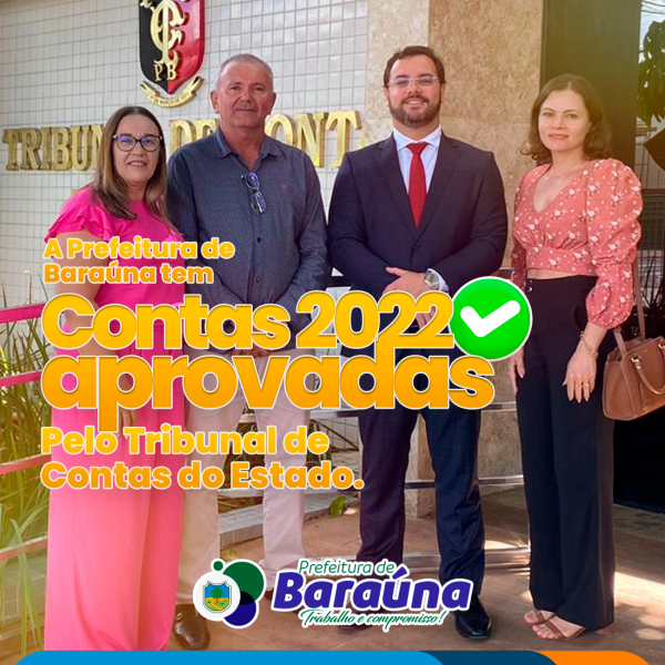 PREFEITO DE BARAÚNA TEM CONTAS APROVADAS PELO TCE