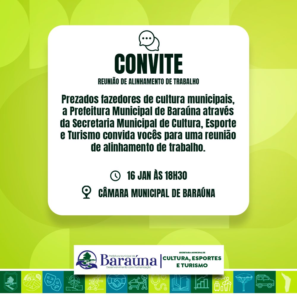 Convite Especial aos Fazedores de Cultura de Baraúna!
