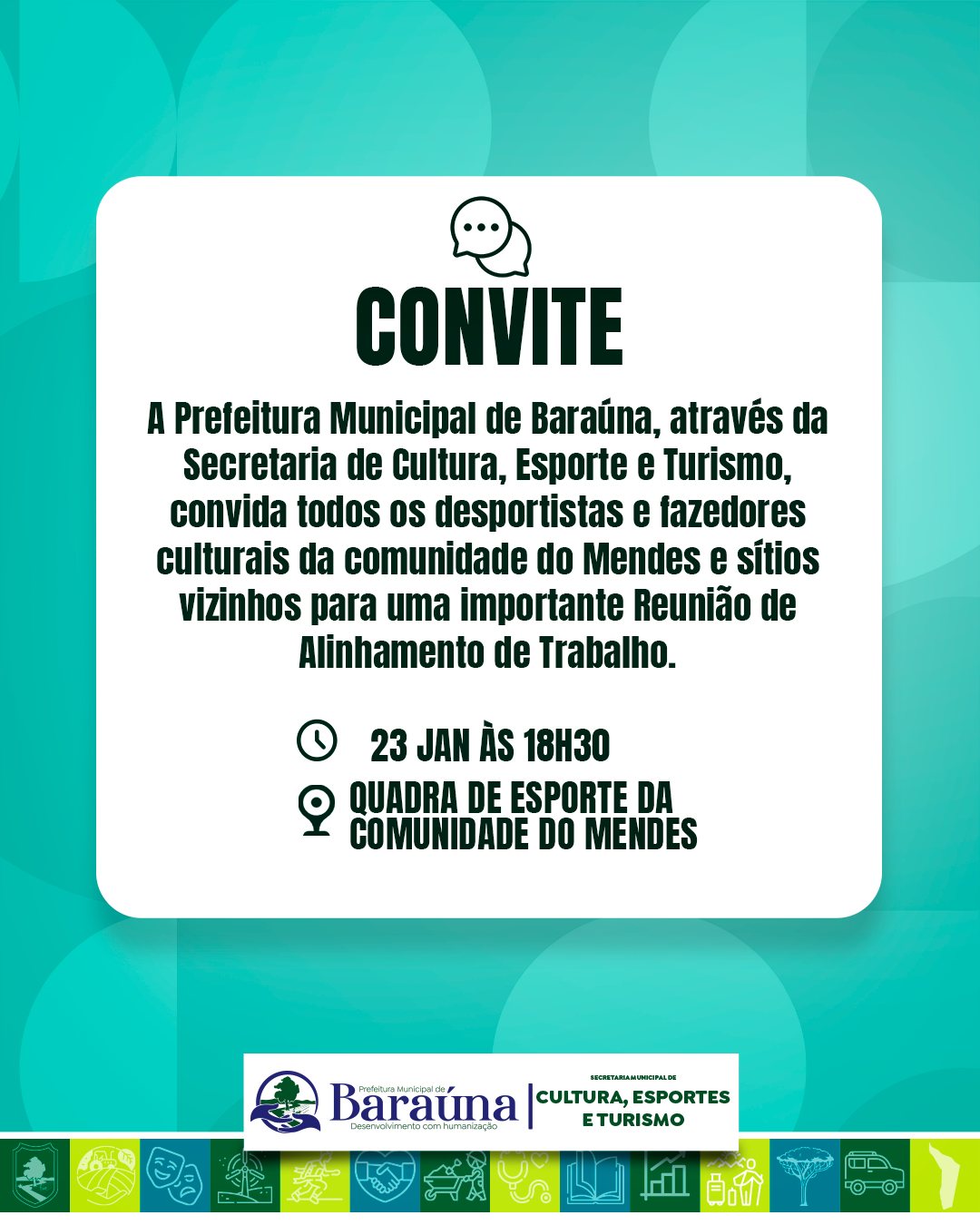 Convite a comunidade do Mendes e sítios vizinhos!