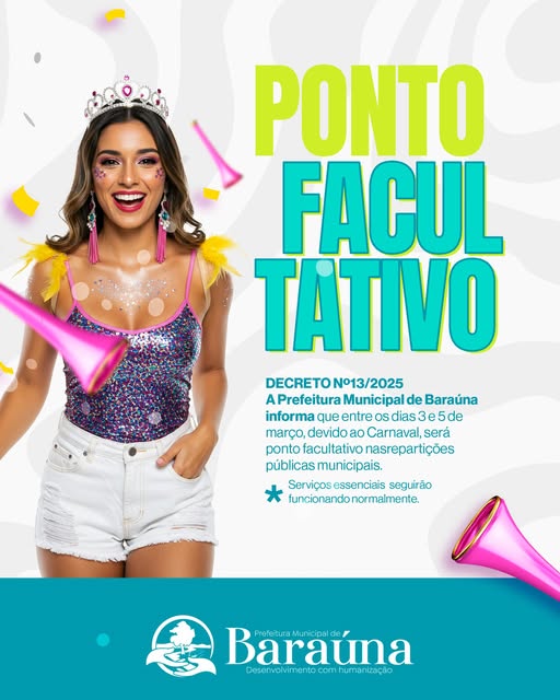 Ponto Facultativo no Carnaval!