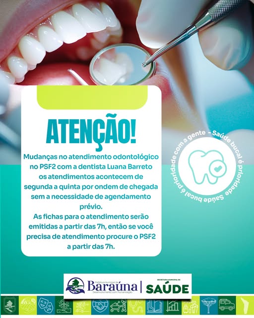 Novo formato de atendimento odontológico no PSF2 com a dentista Luana Barreto