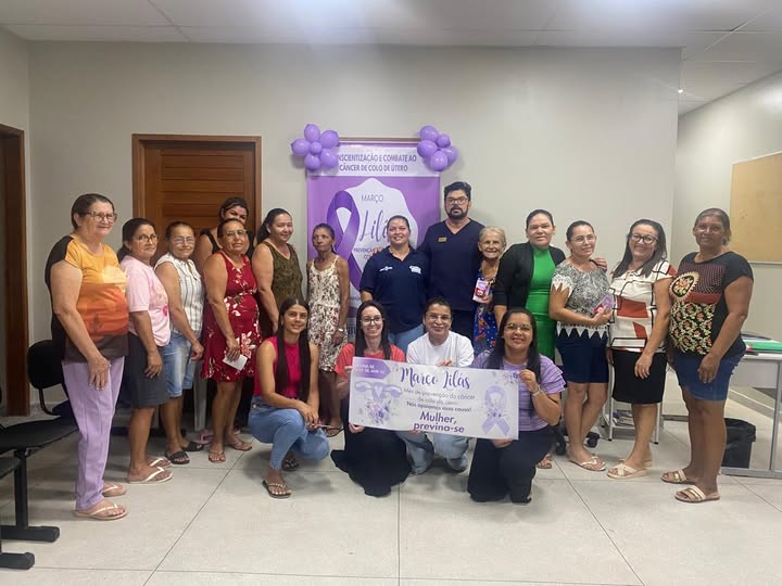 Março Lilás: palestra no PSF 2 reforça prevenção ao câncer de colo do útero