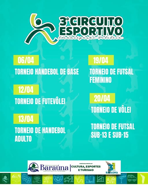 3º Circuito Esportivo de Emancipação Política celebra 31 anos de Baraúna com grandes torneios