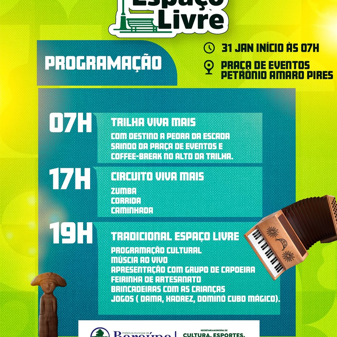 Espaço Livre: Dia de Saúde, Esporte e Cultura na Praça de Eventos