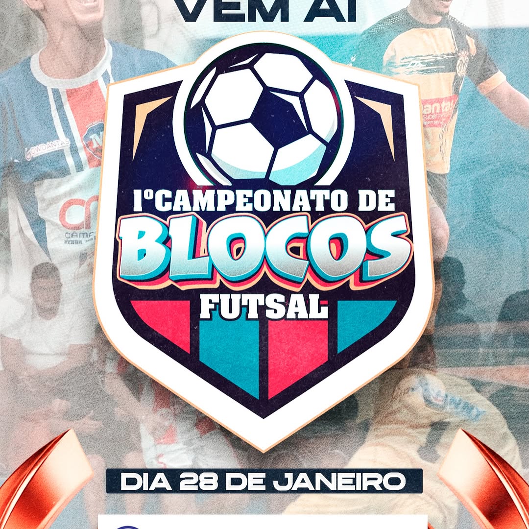 Município sedia 1º Campeonato de Blocos de Futsal a partir de 28 de janeiro