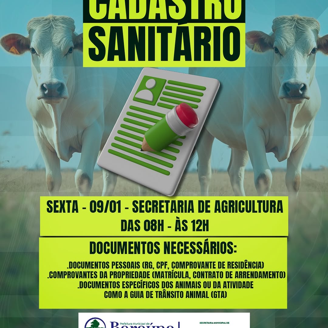 Secretaria de Agricultura de Baraúna promove Cadastro Sanitário