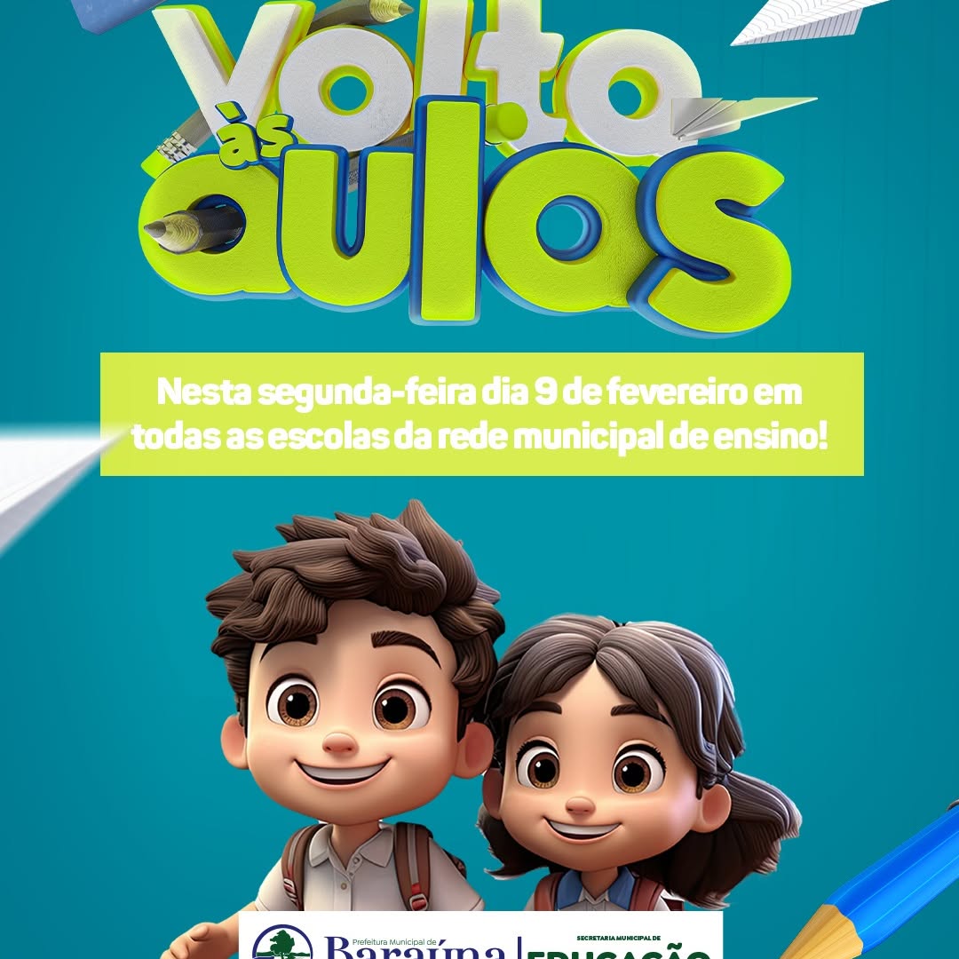 Rede Municipal de Ensino Retoma Aulas em 09 de Fevereiro
