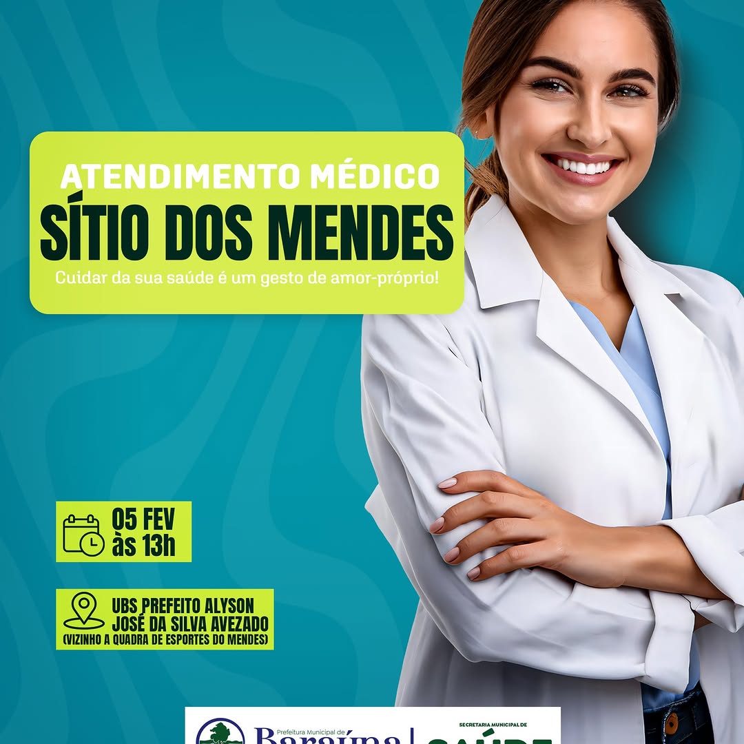 Sítio dos Mendes: Posto de saúde oferece atendimento completo amanhã, 13h