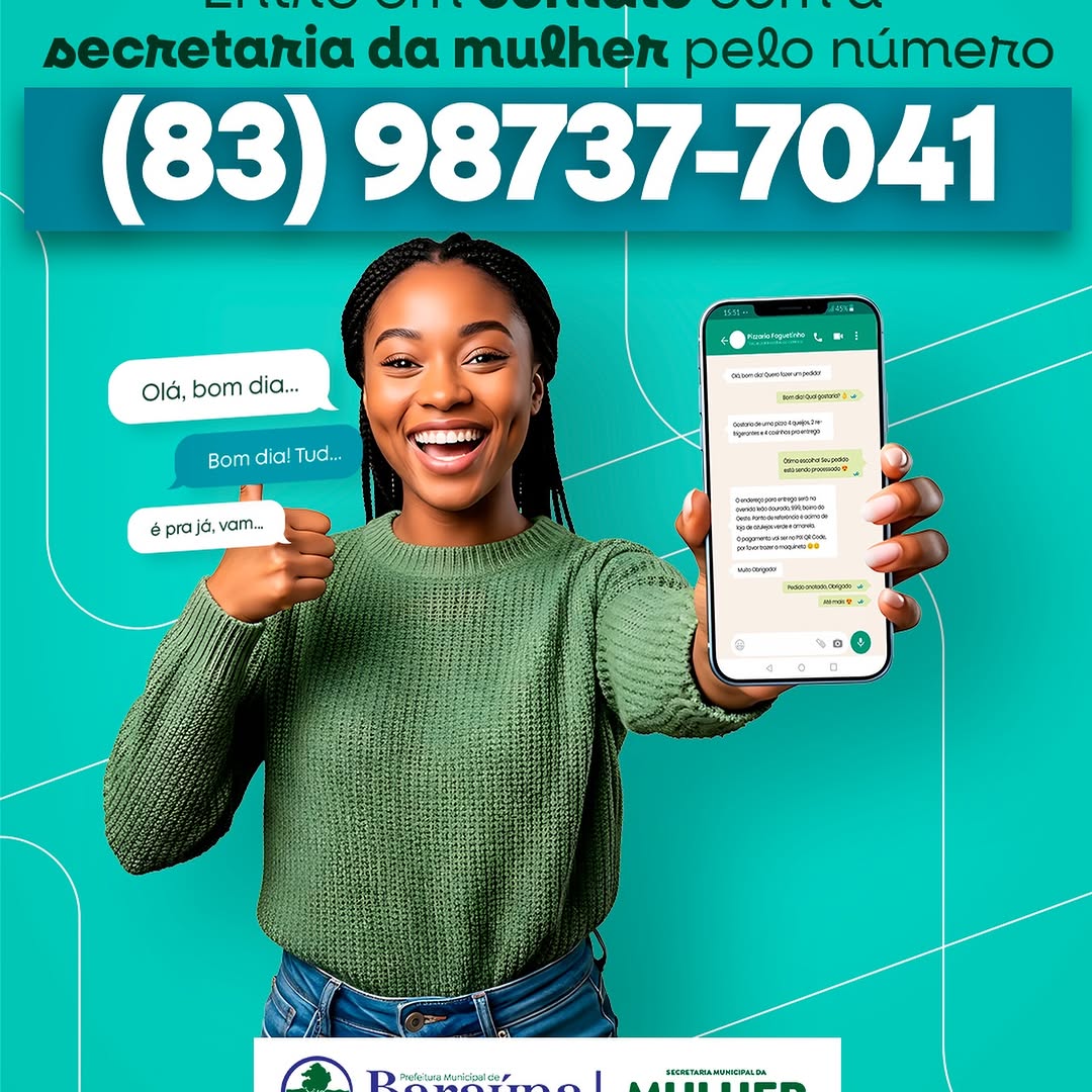 Secretaria da Mulher amplia atendimento: Apoio e informação via WhatsApp