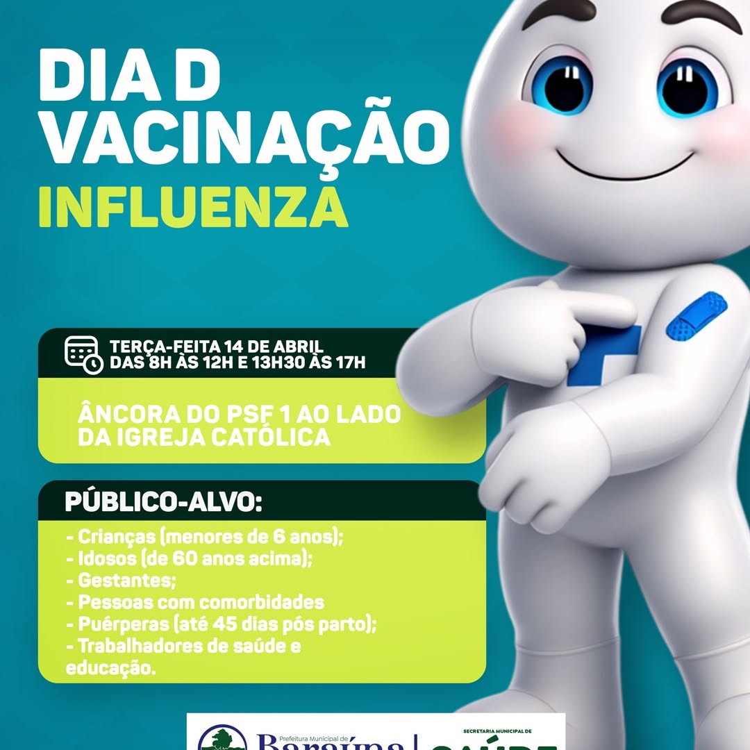 Vacinação contra Influenza: Dia D protege grupos prioritários