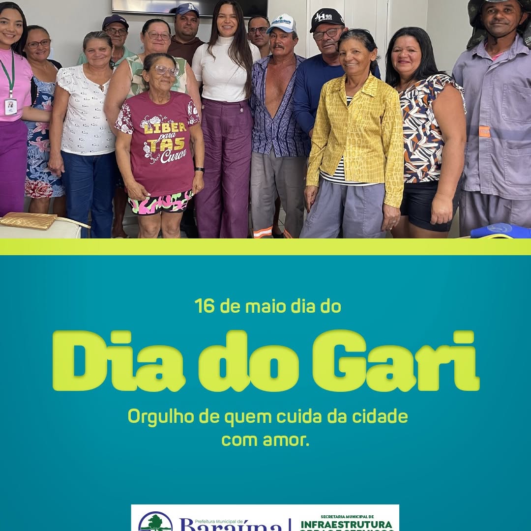 Prefeitura de Baraúna celebra garis por seu papel vital na limpeza urbana