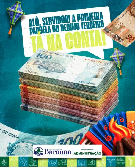 Prefeitura anuncia pagamento da primeira parcela do 13º salário aos servidores municipais